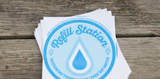 Kostenloses Trinkwasser – Refill Stationen in Deutschland Trinkwasser gefällig? Refill Station Aufkleber